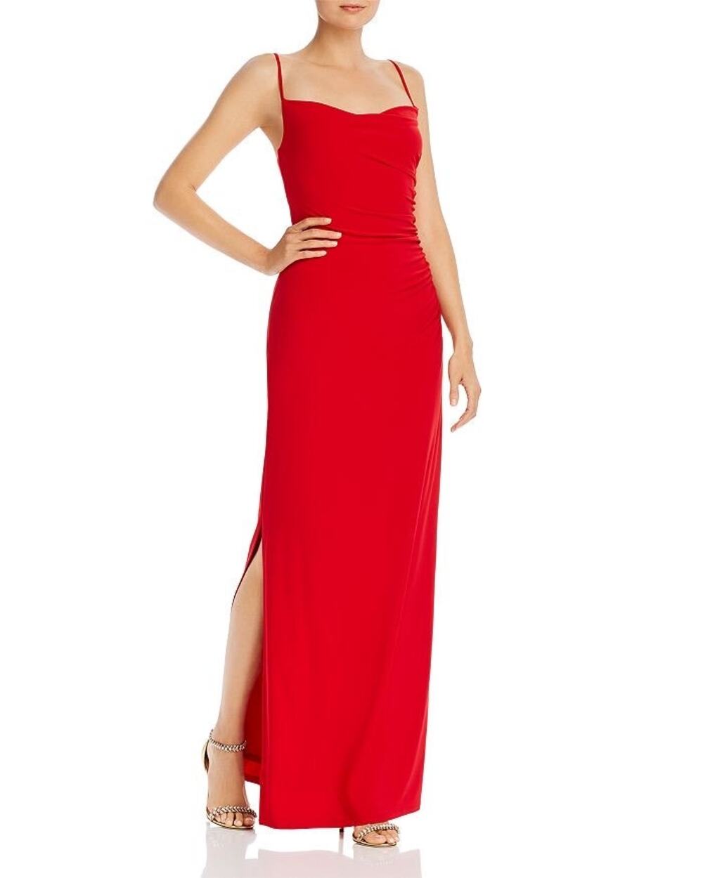 NWT Laundry by Shelli Segal Ruched Maxi Dress Red Holiday Formal Holiday Sze 14